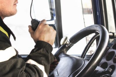 Truck and bus drivers in Louisville use radio communication.